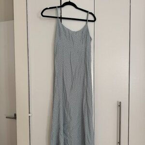 BRANDY MELVILLE maxi light blue floral dress